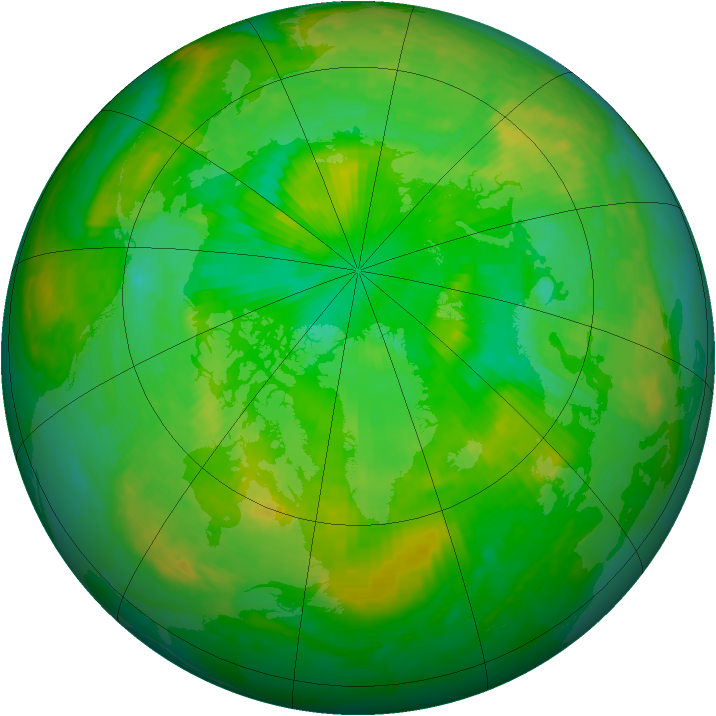Arctic ozone map for 11 July 2003